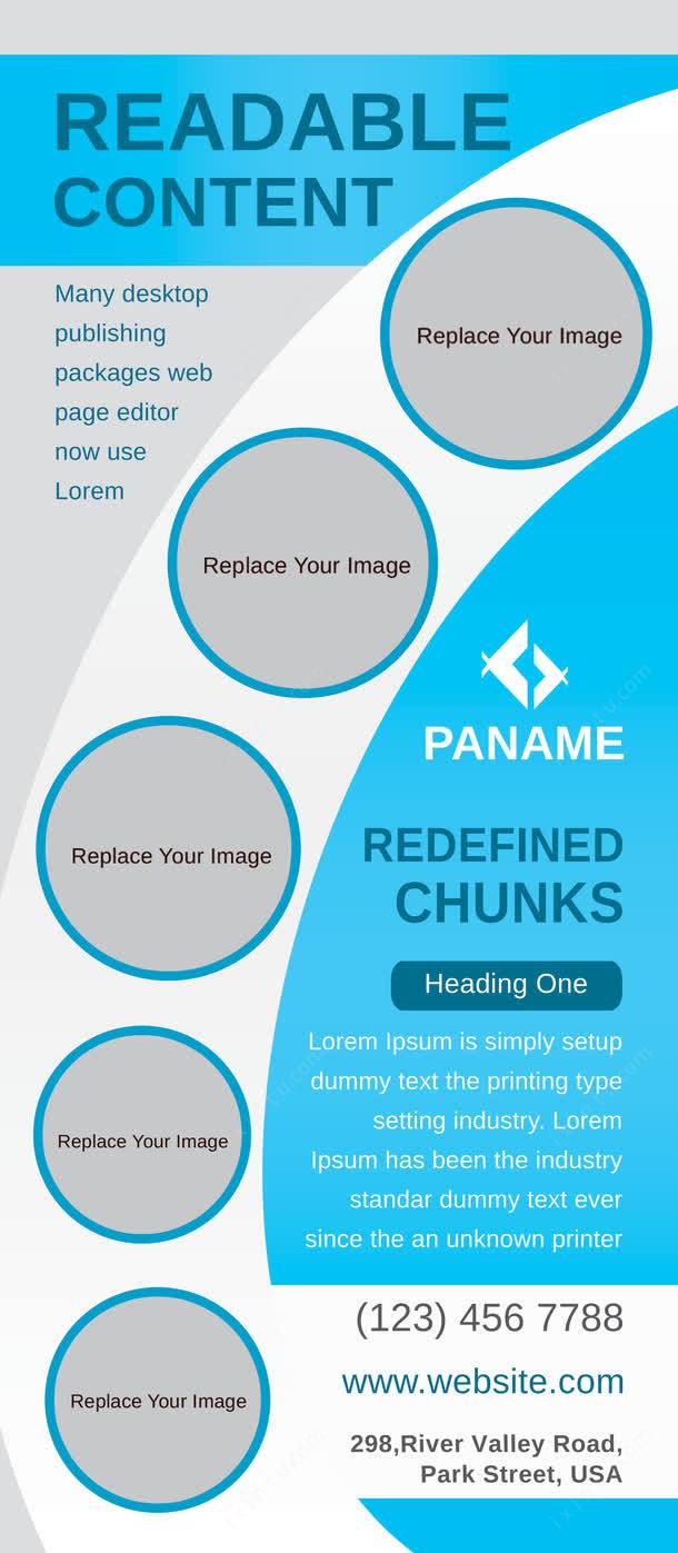 一站式獲取藍色X展架模板資源，助力企業視覺營銷高效升級